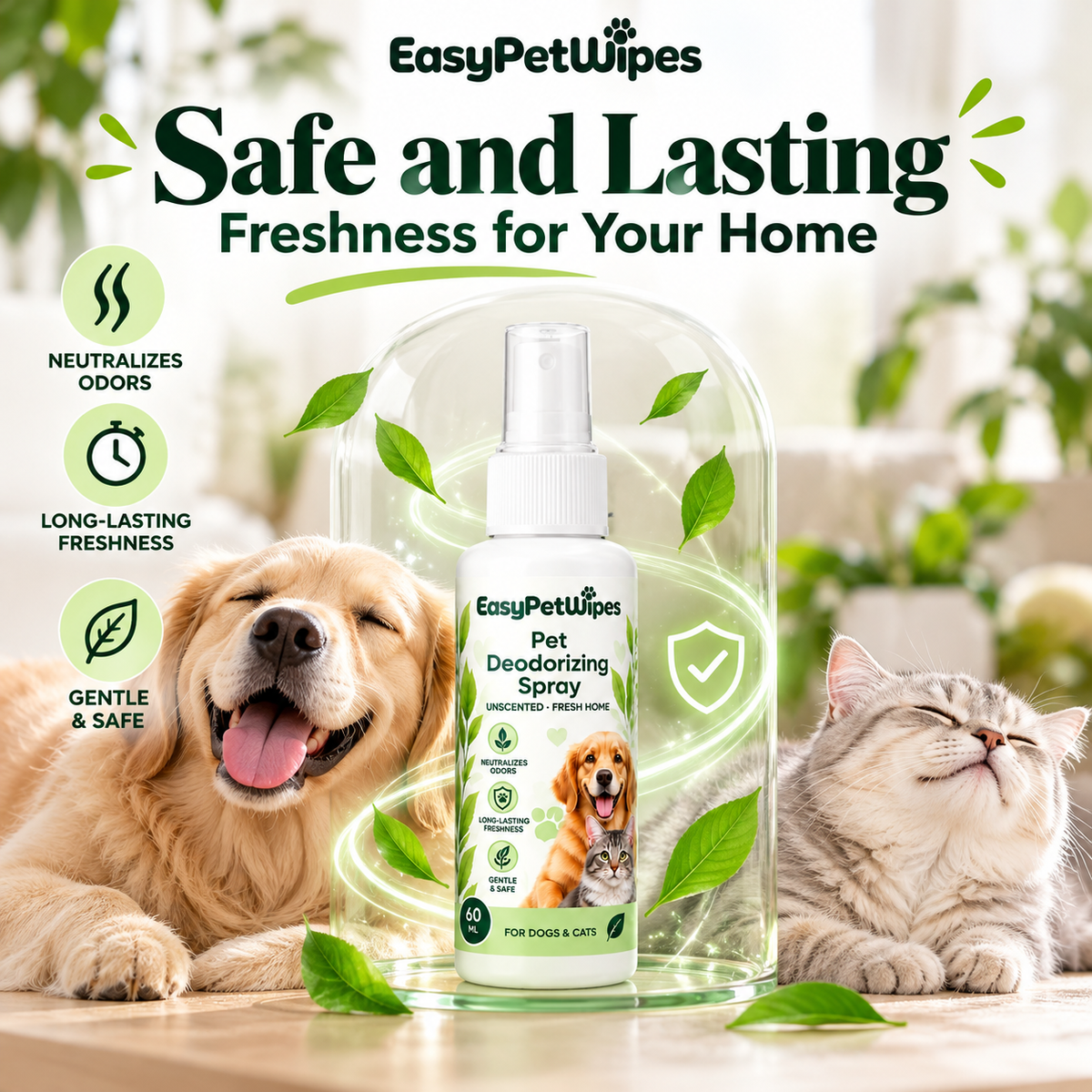 EasyPetWipes™ - Pet Deodorant